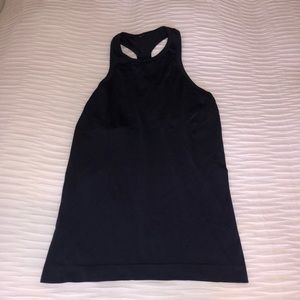 lululemon swiftly high neck tank- navy blue size 4